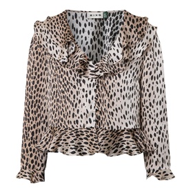 Atlas Leopard Print Silk Blouse