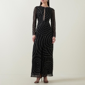 Merrie Whirlpool Embellished Dress