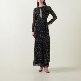 Merrie Whirlpool Embellished Dress