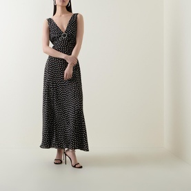 Federica Spotted Silk Dress