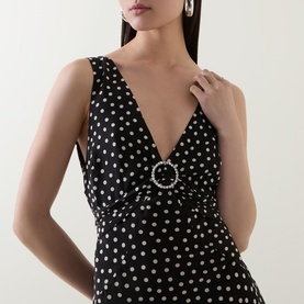 Federica Spotted Silk Dress