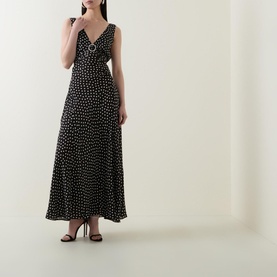 Federica Spotted Silk Dress