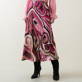 Ardith Marble Silk Skirt