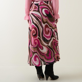 Ardith Marble Silk Skirt