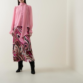 Ardith Marble Silk Skirt