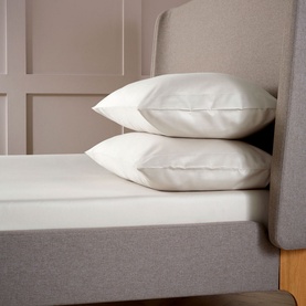 400 Thread Count Sateen King Pillowcase Pair Ivory
