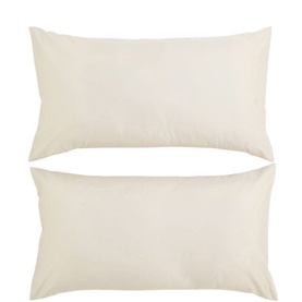 400 Thread Count Sateen King Pillowcase Pair Ivory