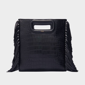 M Croc Fringed Bag