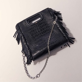 M Croc Fringed Bag