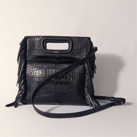 M Croc Fringed Bag