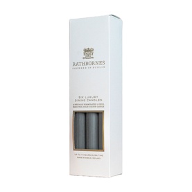 Grey Dinner Candles Pack of 6