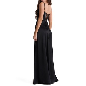Anabella Lace Up Flared Dress