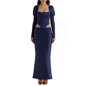 Charlene Satin Pencil Skirt