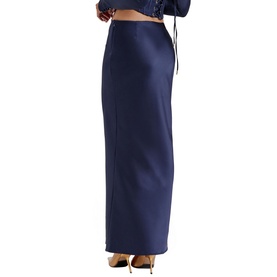 Charlene Satin Pencil Skirt