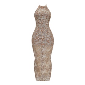 Giada Embroidered Sequined Gown