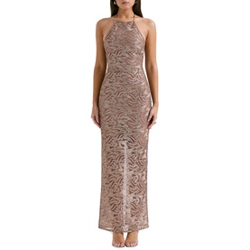 Giada Embroidered Sequined Gown