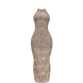 Giada Embroidered Sequined Gown