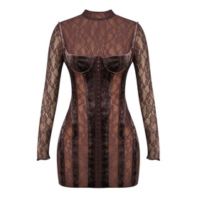 Marica Velvet Lace Corset Dress