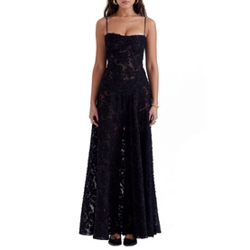 Seren Floral Lace Flared Dress