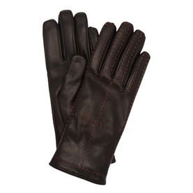 Ismay Contrast Stitch Leather Gloves