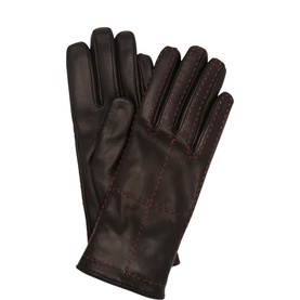 Ismay Contrast Stitch Leather Gloves