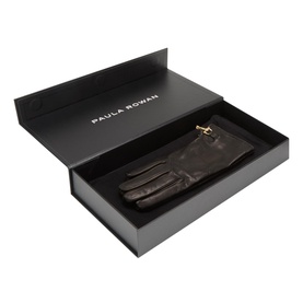 Isabella Horse-Bit Cashmere-Lined Leather Gloves