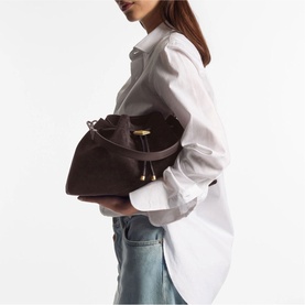 Cinch M Suede Shoulder Bag