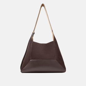 Diamond Medium Suede Hobo Bag