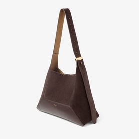 Diamond Medium Suede Hobo Bag