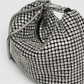 Leah Crystal-Embellished Pouch Bag