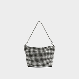 Leah Crystal-Embellished Pouch Bag