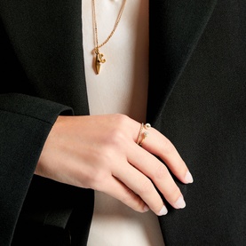 Logo Engraved Double Ring