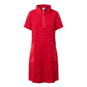 Textured Zip-Neck Dress