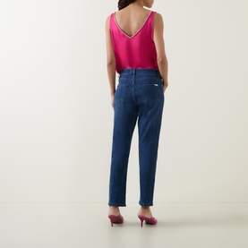 Mid-Rise Straight Jeans