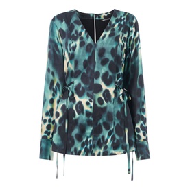 Misty Leopard Print Blouse