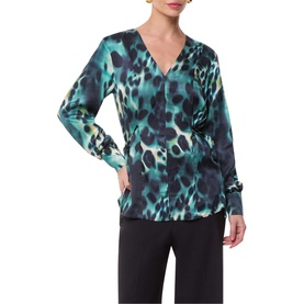 Misty Leopard Print Blouse