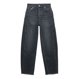 Washed Tapered Barrel Jeans