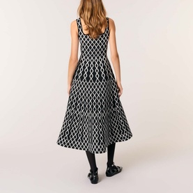 Jacquard Knit Printed Dress