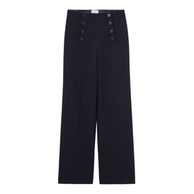 High-Rise Pleated Wide Leg Trousers