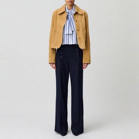 High-Rise Pleated Wide Leg Trousers