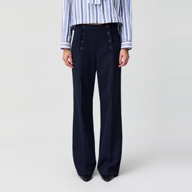 High-Rise Pleated Wide Leg Trousers
