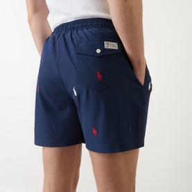 Traveller Polo Player Logo Drawstring Shorts
