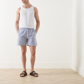 Striped Seersucker Shorts