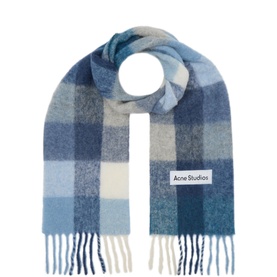 Valley Check Logo Scarf