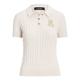 Natrissa Cable Knit Polo Shirt