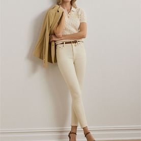 Natrissa Cable Knit Polo Shirt