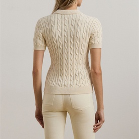 Natrissa Cable Knit Polo Shirt