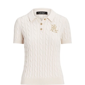 Natrissa Cable Knit Polo Shirt