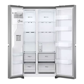 NatureFRESH&trade; 635L American Style Fridge Freezer Shiny Steel