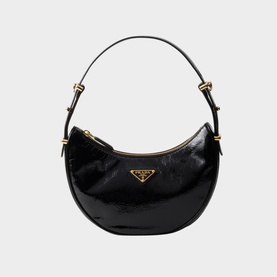 Arqu&eacute; Naplak Patent Leather Shoulder Bag